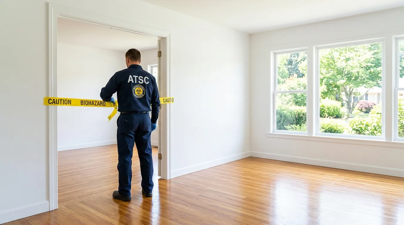 Certified biohazard cleanup crew performing Trauma Scene Cleanup in Kaysville